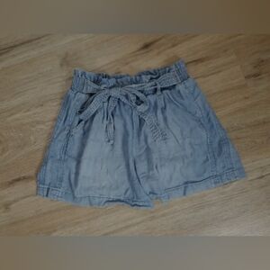 Knox Rose Size XS Women's Blue Mid-Rise Pull-On Shorts Size Belt Tie
